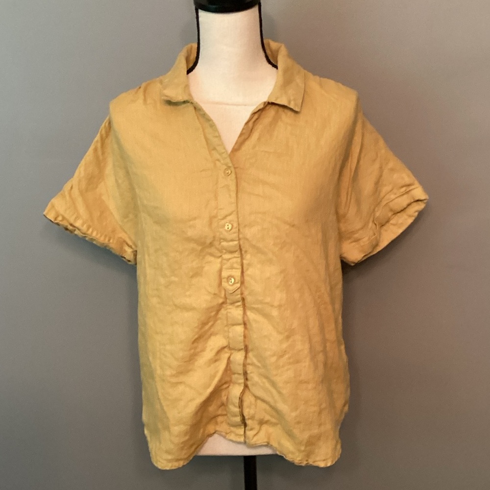 For Cynthia Light Yellow Button-Down Shirt EUC PXL